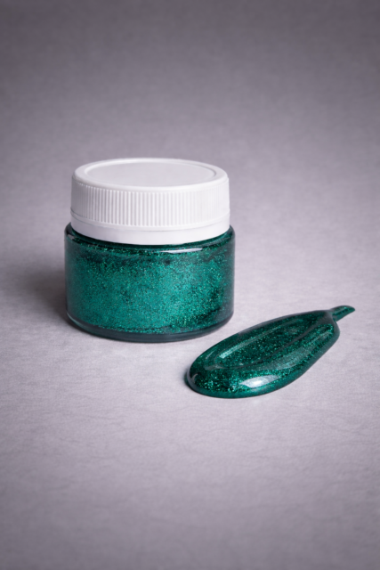 Краситель DYE тёмнозеленый искрящийся